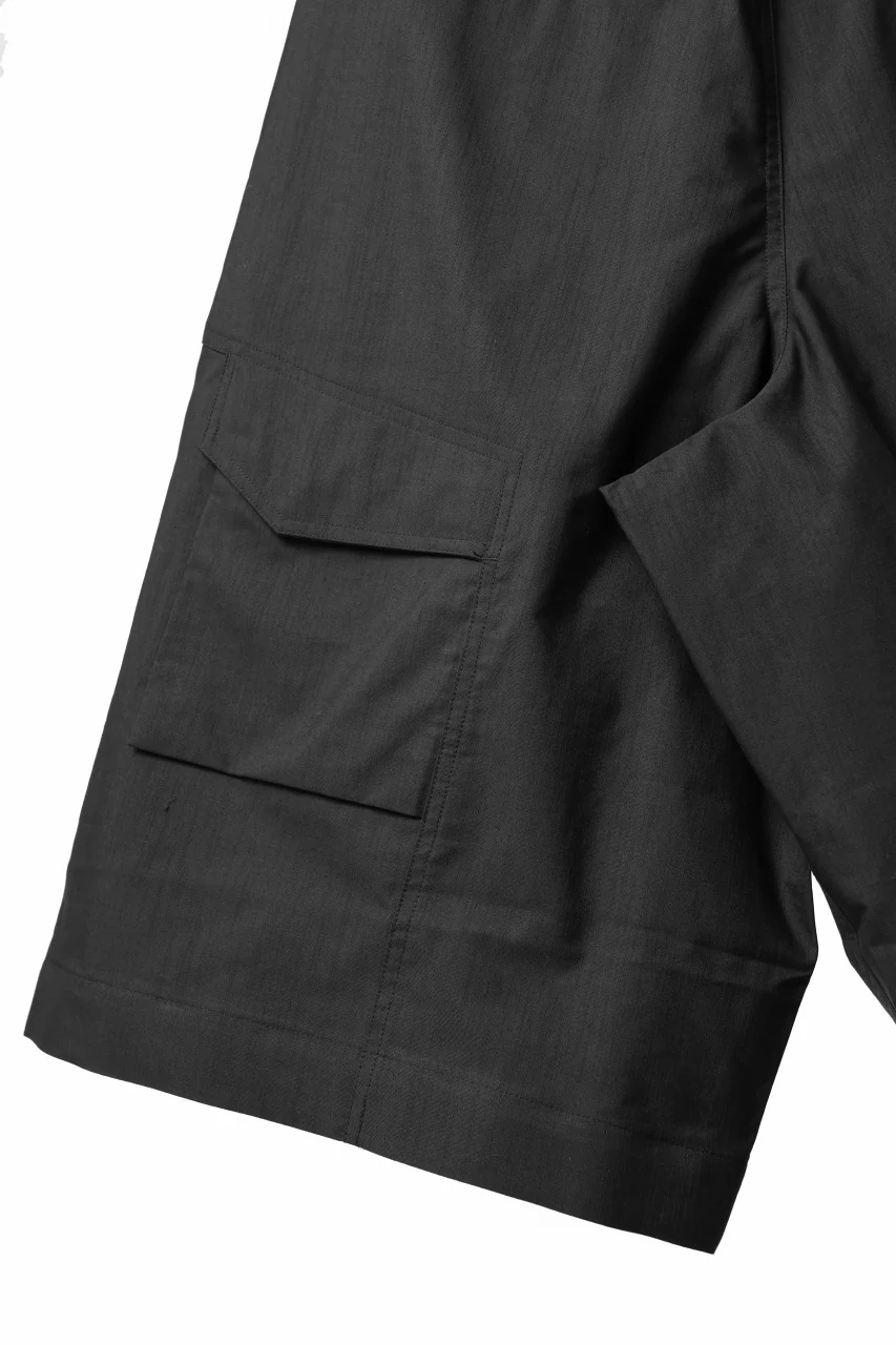 Y-3 Yohji Yamamoto WRKWR SHORTS / COTTON RECYCLED POLY (BLACK) - Image 10