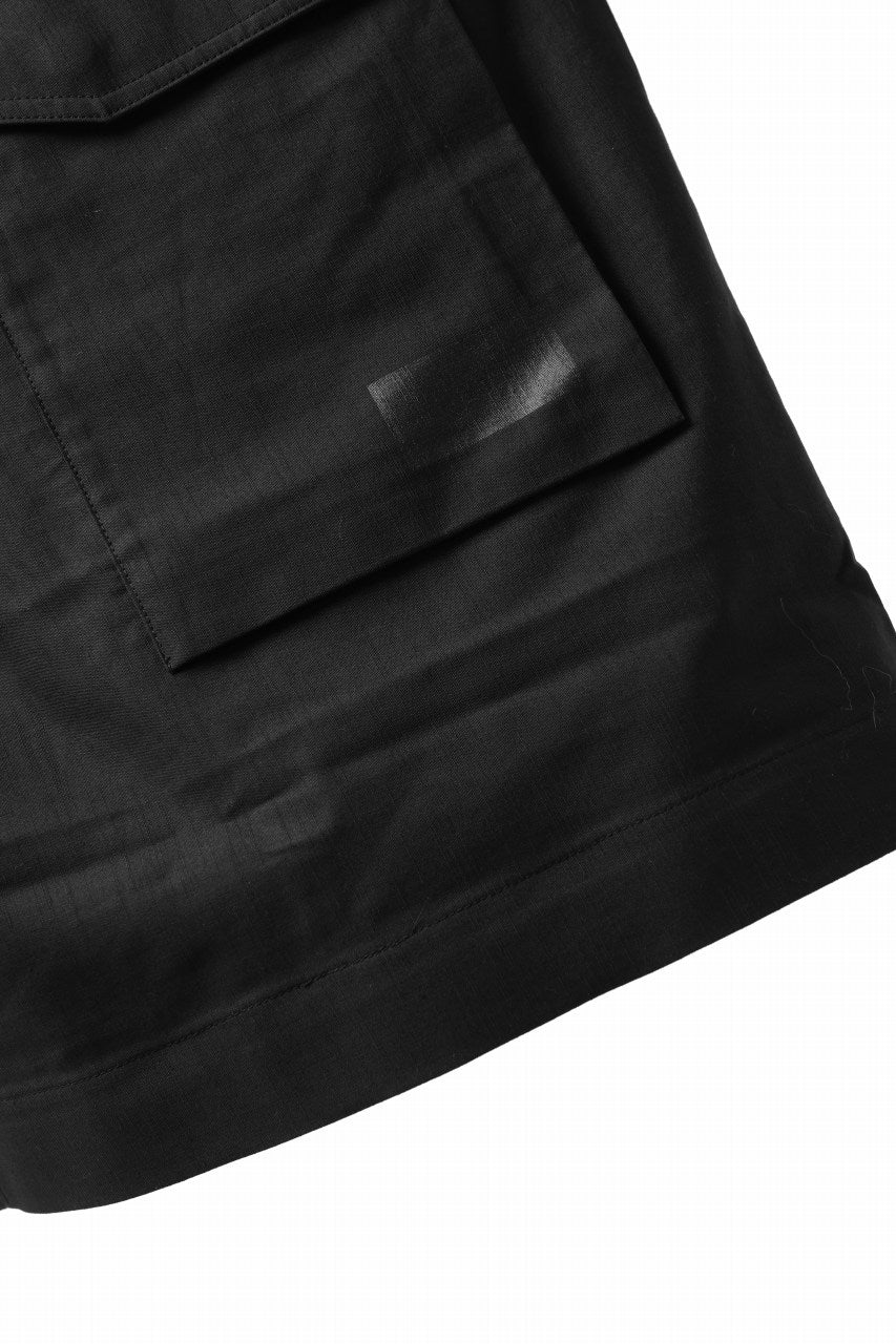 Y-3 Yohji Yamamoto WRKWR SHORTS / COTTON RECYCLED POLY (BLACK) - Image 6