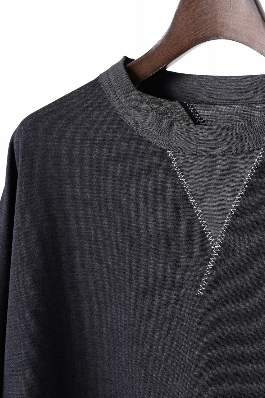 Y-3 Yohji Yamamoto Y GAZETTE L/S TOPS / RE;PEs + WOOL JERSEY (BLACK) - Image 5