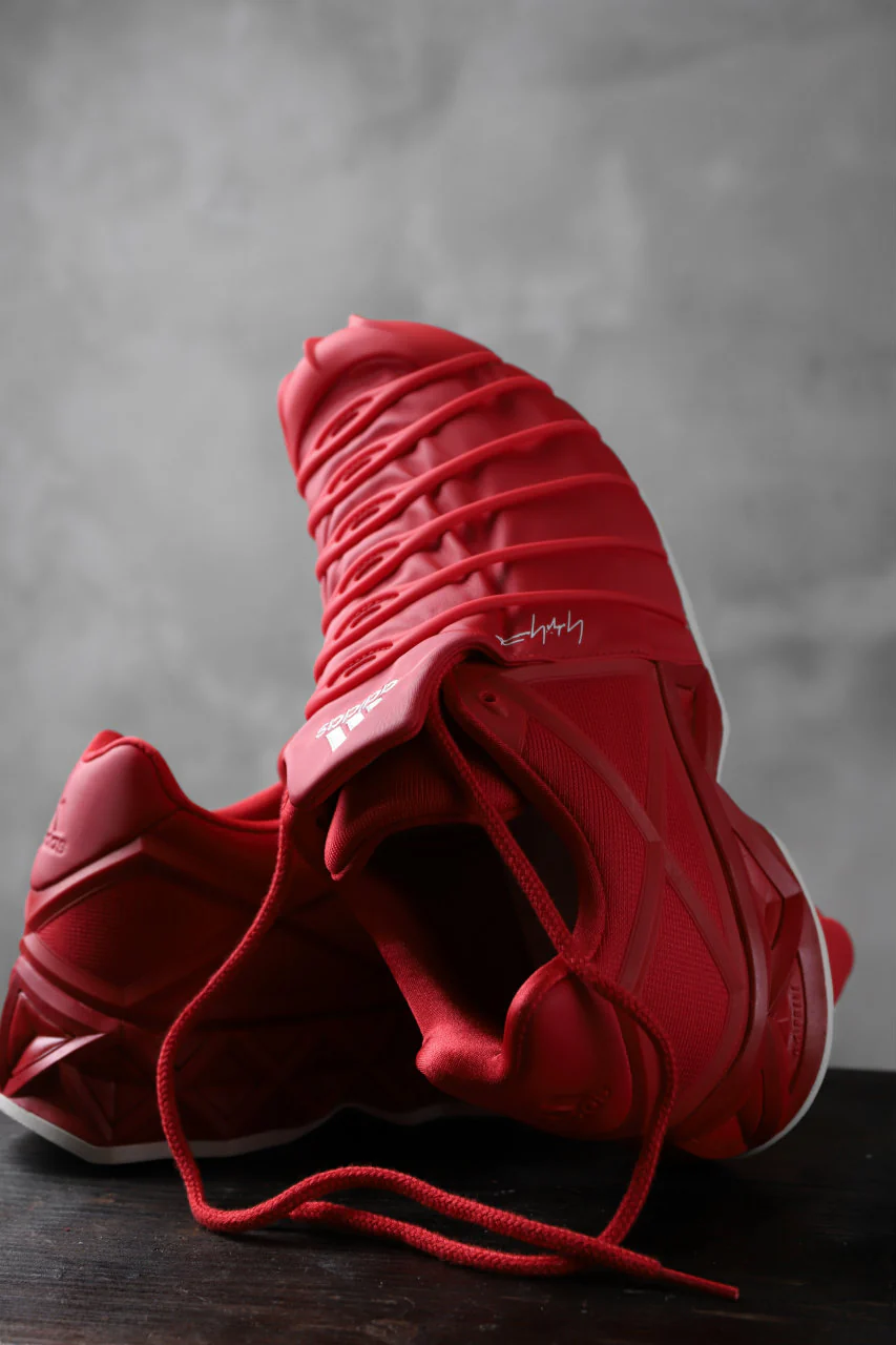 Y-3 Yohji Yamamoto (YUUTO) MIX TEXTILE LOW -CUT SNEAKERS (RED) - Image 18