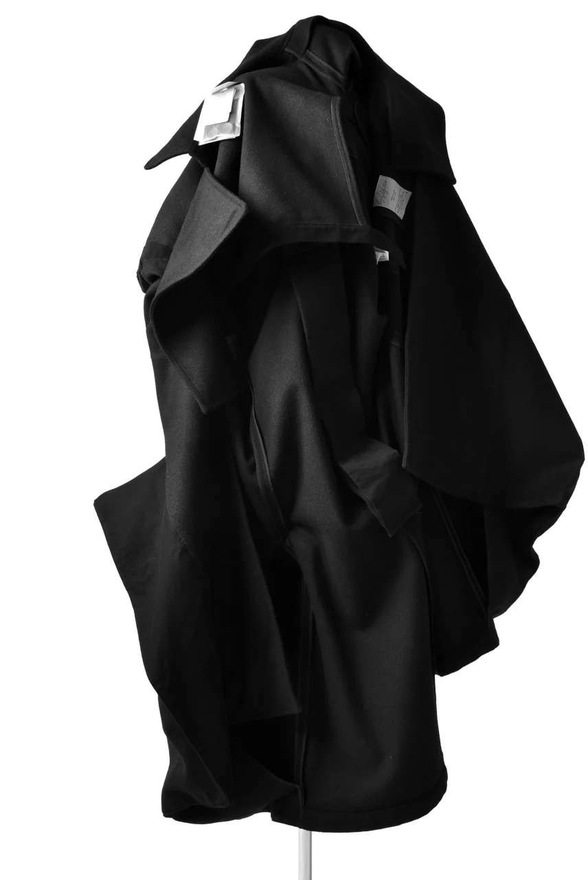Yohji Yamamoto DOUBLE DEFORMED TRENCH COAT (BLACK) - Image 13