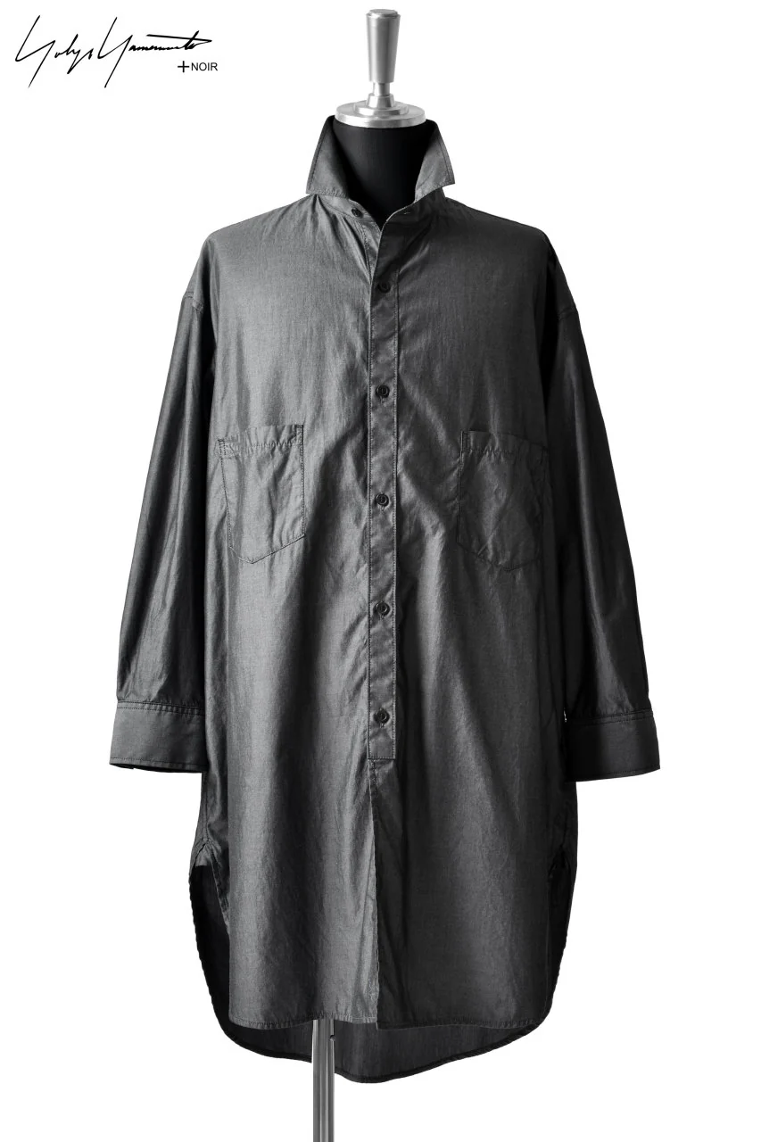 Yohji Yamamoto ＋NOIR ROUND HEM SHIRTS / CHAMBRAY (GREY)
