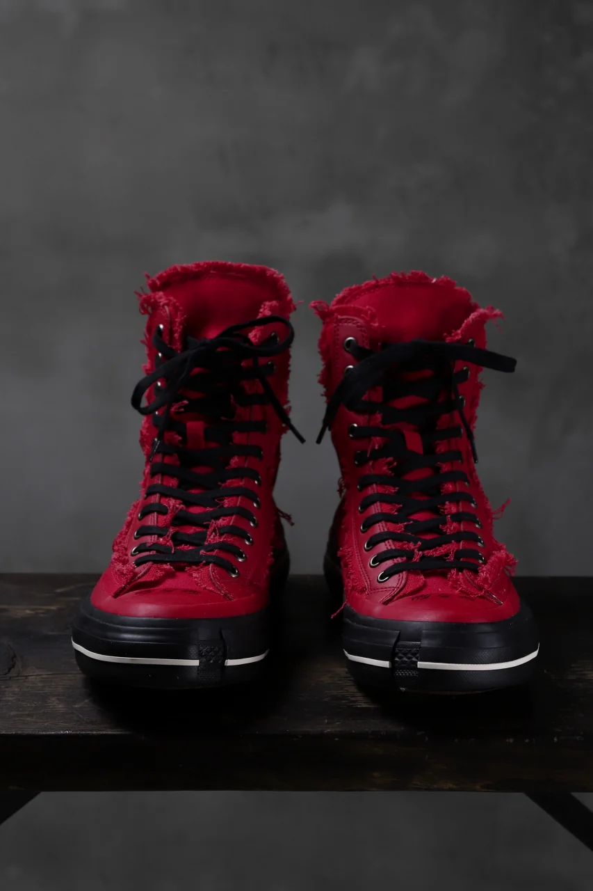 YOHJI YAMAMOTO × XVESSEL SNEAKERS HIGH (RED) - Image 8