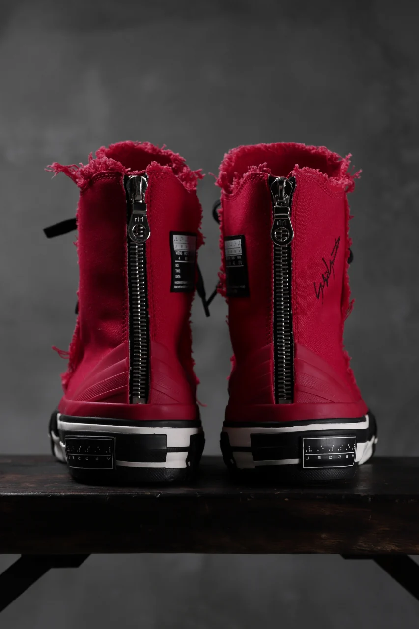 YOHJI YAMAMOTO × XVESSEL SNEAKERS HIGH (RED) - Image 9
