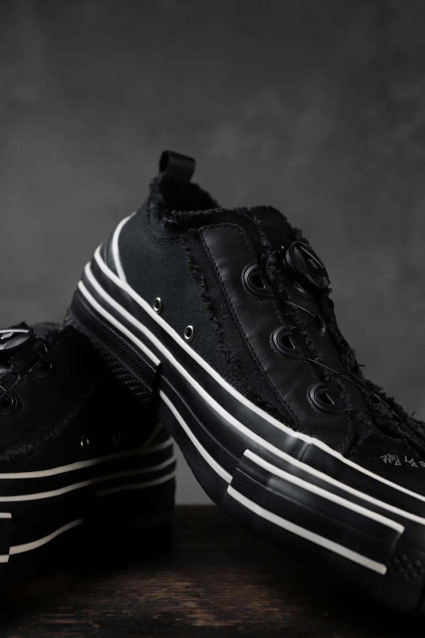 YOHJI YAMAMOTO × XVESSEL SNEAKERS LOW (BLACK×BLACK) - Image 16