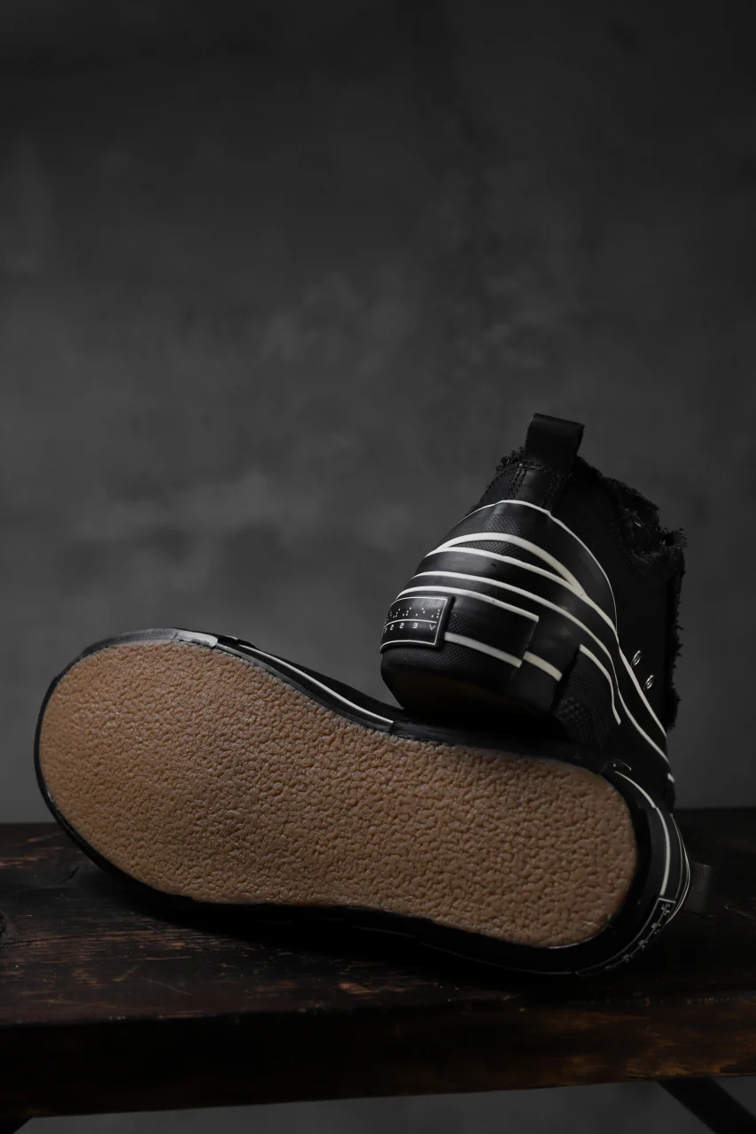 YOHJI YAMAMOTO × XVESSEL SNEAKERS LOW (BLACK×BLACK) - Image 19