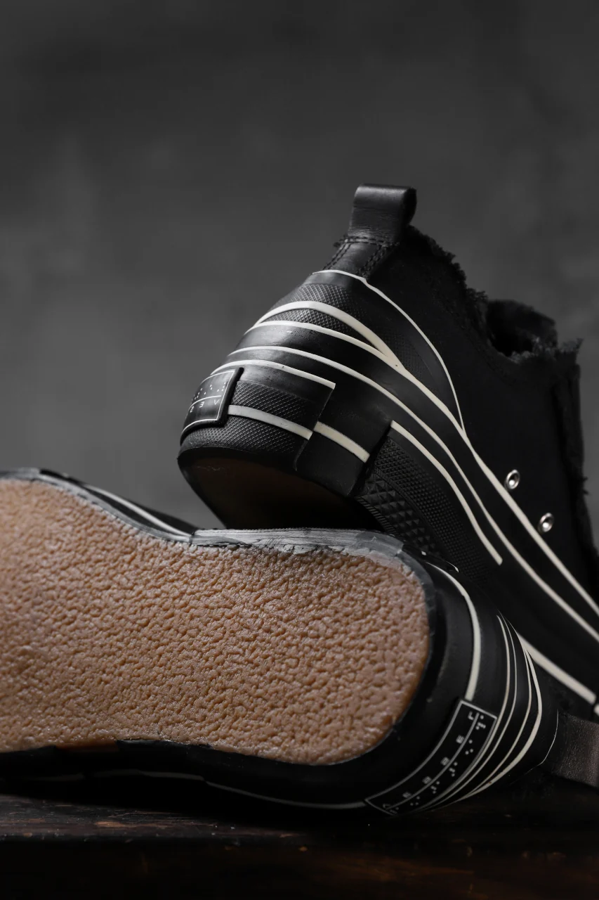 YOHJI YAMAMOTO × XVESSEL SNEAKERS LOW (BLACK×BLACK) - Image 20