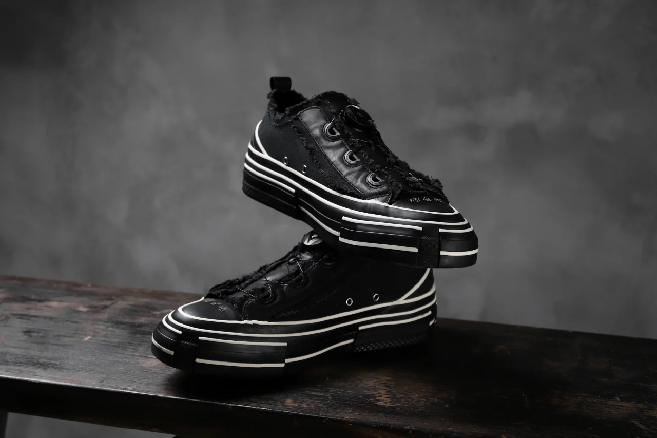 YOHJI YAMAMOTO × XVESSEL SNEAKERS LOW (BLACK×BLACK) - Image 24