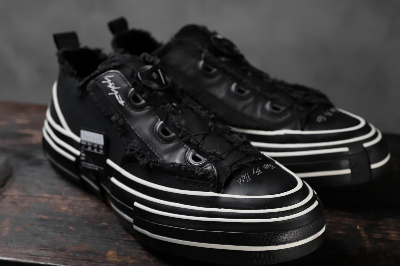YOHJI YAMAMOTO × XVESSEL SNEAKERS LOW (BLACK×BLACK) - Image 25