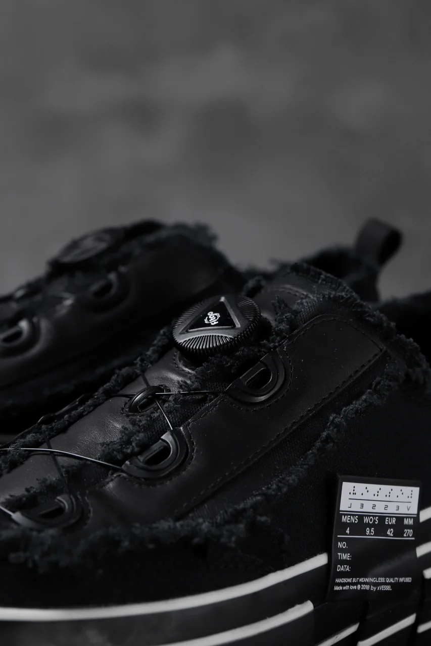 YOHJI YAMAMOTO × XVESSEL SNEAKERS LOW (BLACK×BLACK) - Image 8