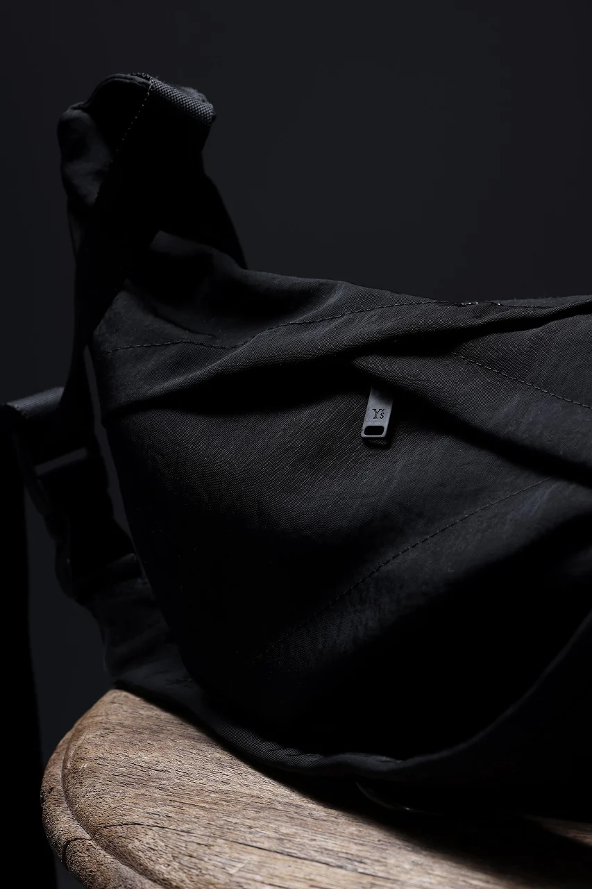 Y's 3 POCKETS SHOULDER BAG / NY WASHER TWILL (BLACK) - Image 22
