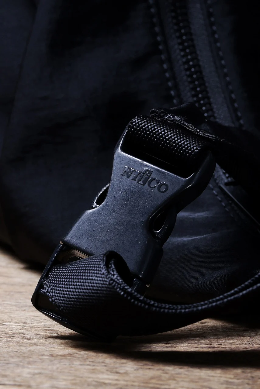 Y's 3 POCKETS SHOULDER BAG / NY WASHER TWILL (BLACK) - Image 26