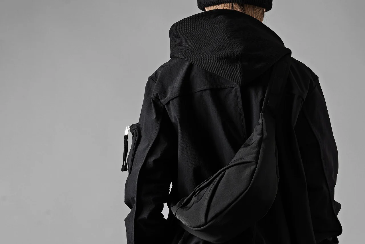 Y's 3 POCKETS SHOULDER BAG / NY WASHER TWILL (BLACK) - Image 37