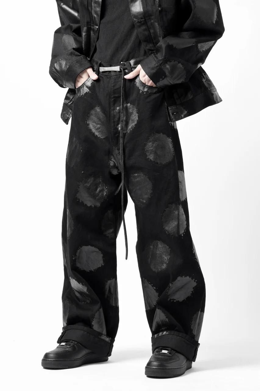 Y's.... 5POCKET JEANS / DOTS-PRINTED DENIM (BLACK) - Image 3