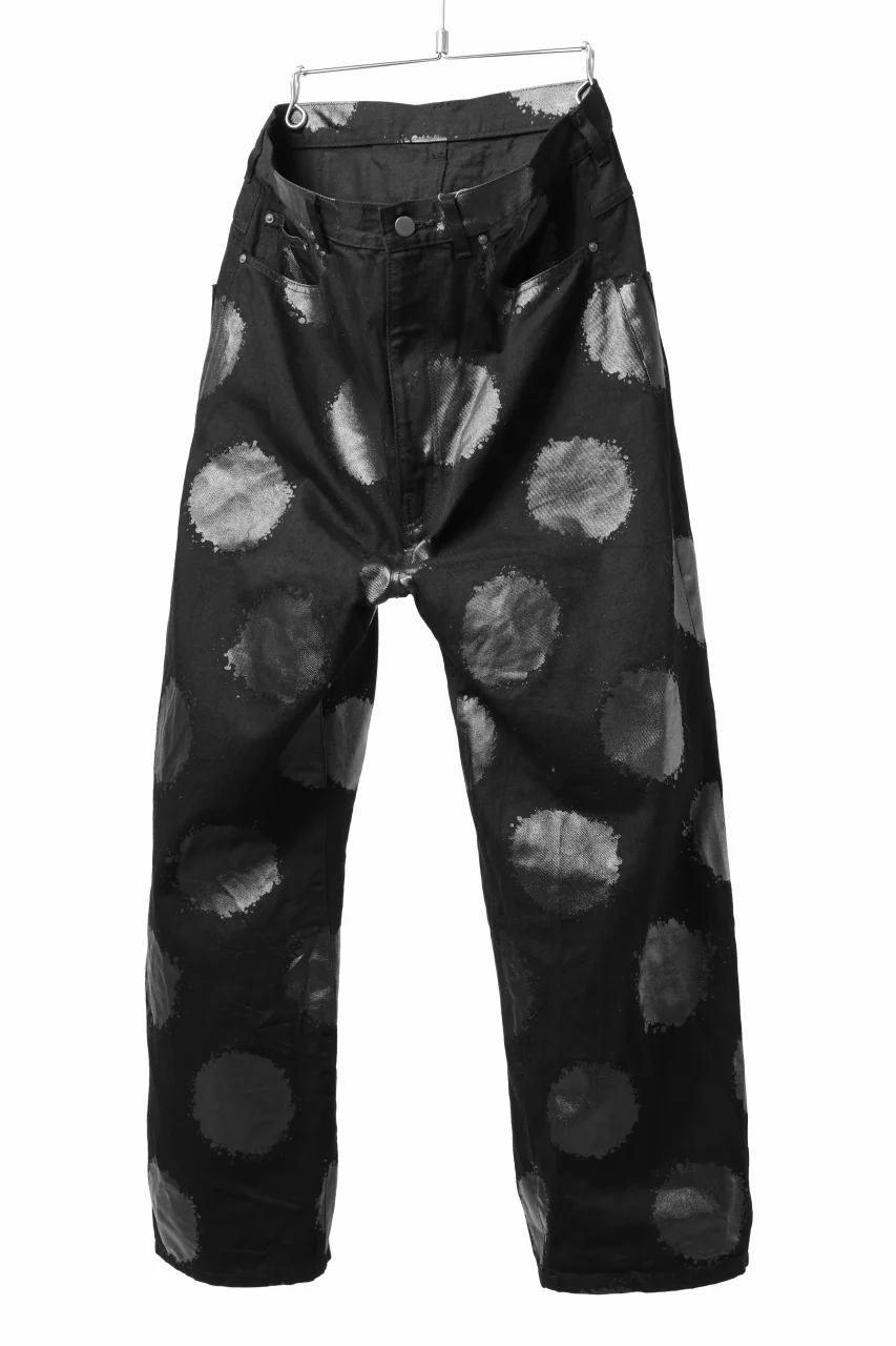 Y's.... 5POCKET JEANS / DOTS-PRINTED DENIM (BLACK) - Image 8