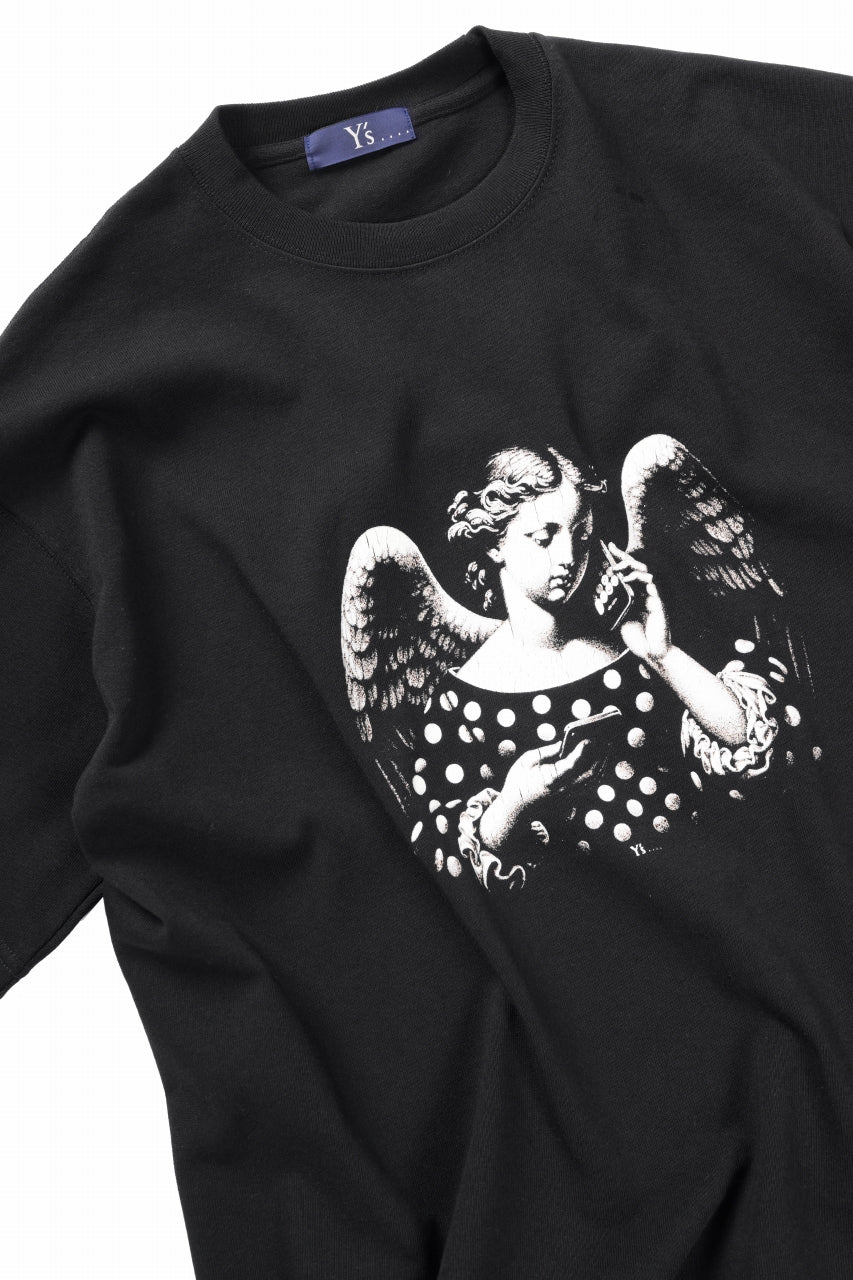 Y's.... ANGEL PRINT T SHIRT A (BLACK) - Image 13