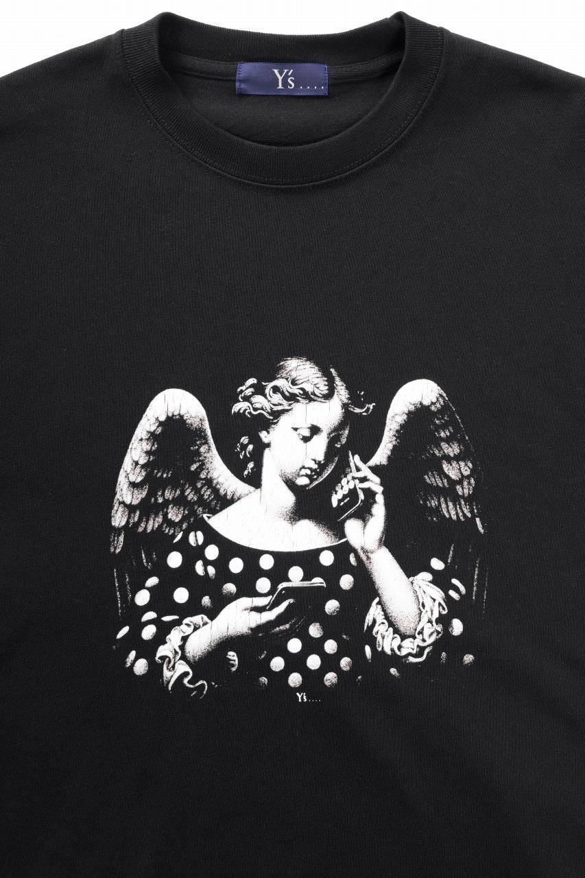 Y's.... ANGEL PRINT T SHIRT A (BLACK) - Image 2