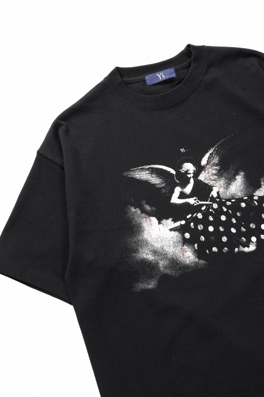 Y's.... ANGEL PRINT T SHIRT B (BLACK) - Image 5