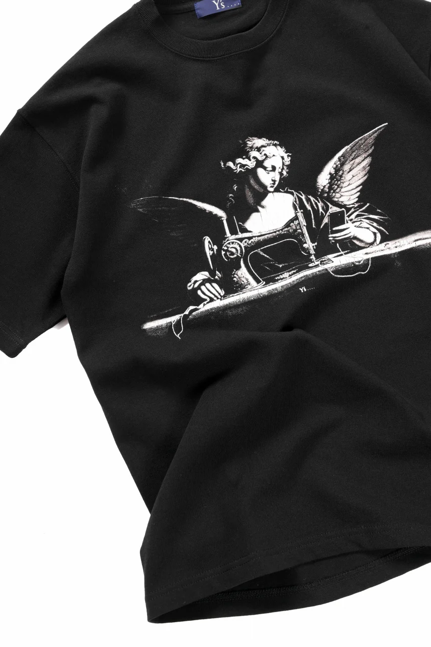 Y's.... ANGEL PRINT T SHIRT C (BLACK) - Image 10