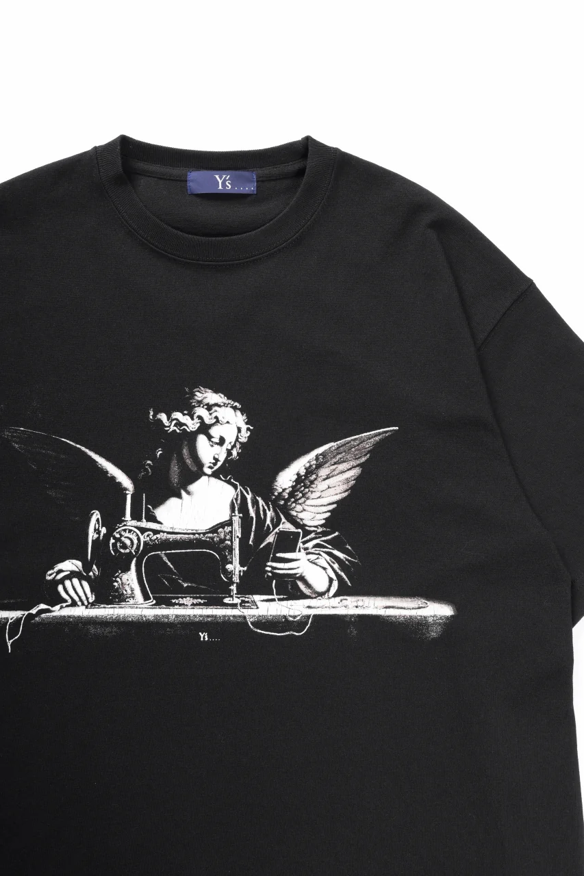 Y's.... ANGEL PRINT T SHIRT C (BLACK) - Image 11
