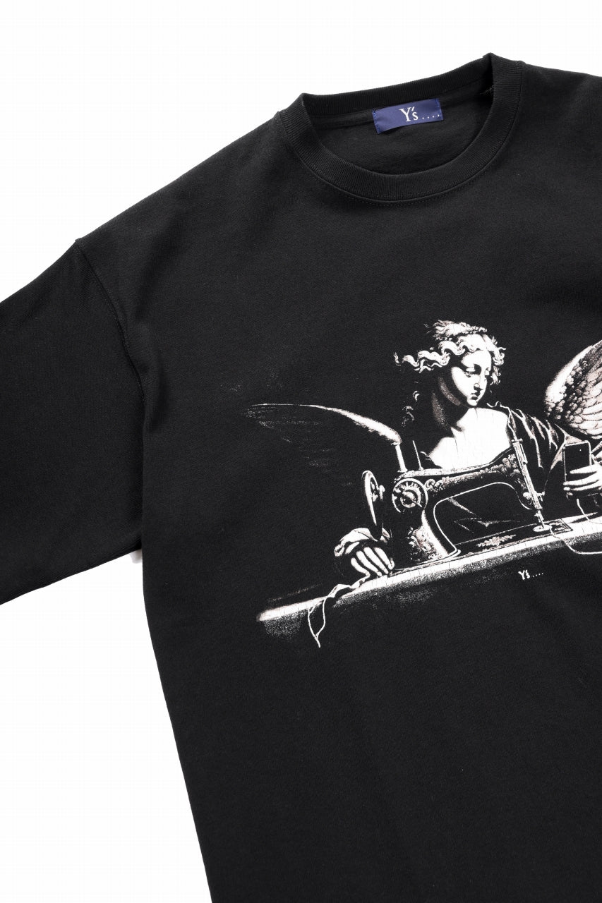 Y's.... ANGEL PRINT T SHIRT C (BLACK) - Image 5