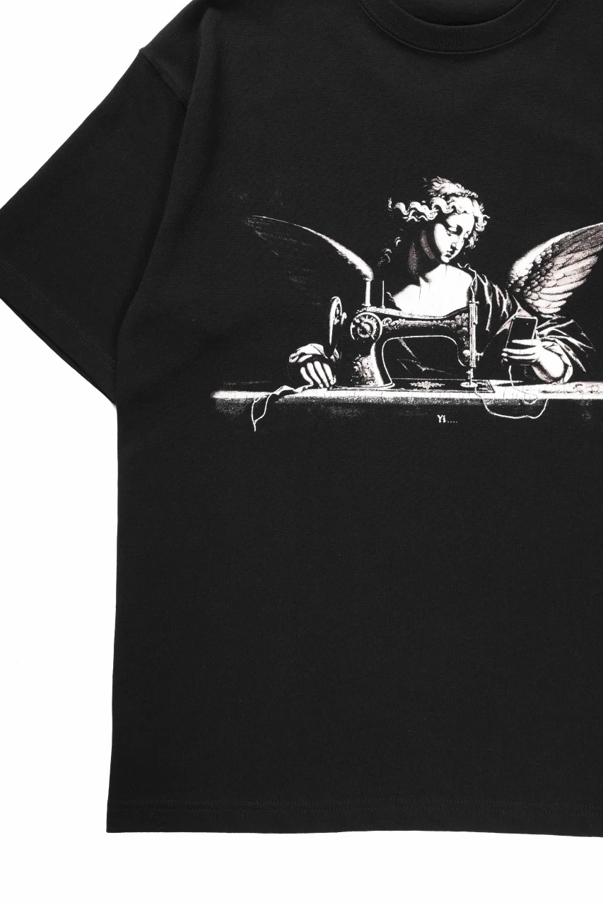Y's.... ANGEL PRINT T SHIRT C (BLACK) - Image 9
