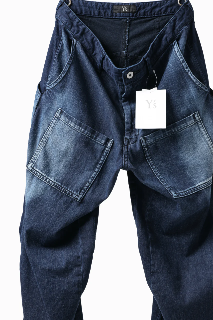 Y's BACK TWO TUCK PANTS / 8oz SPOTTED HORSE CRAFT DENIM (INDIGO) - Image 4