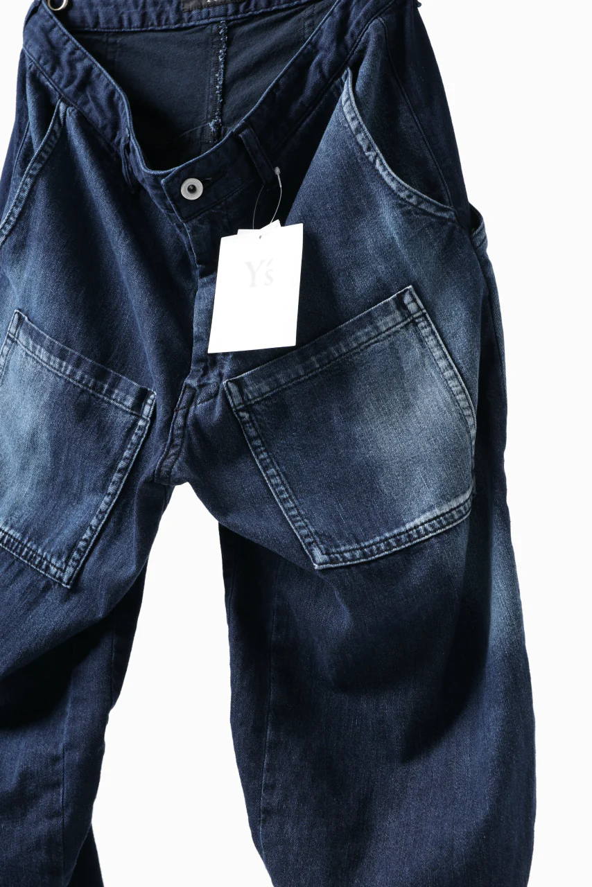 Y's BACK TWO TUCK PANTS / 8oz SPOTTED HORSE CRAFT DENIM (INDIGO) - Image 7