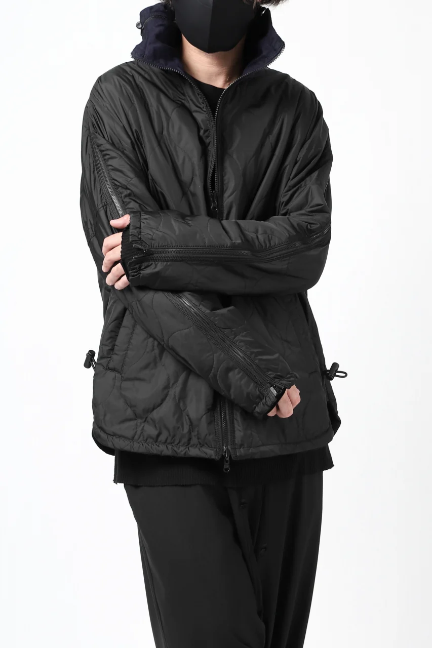 Y's BANG ON! No.117 REVERSIBLE COTTON DENIM & NYLON TWILL HOODED BLOUSON (NAVY) - Image 10