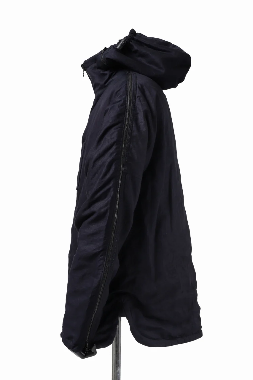 Y's BANG ON! No.117 REVERSIBLE COTTON DENIM & NYLON TWILL HOODED BLOUSON (NAVY) - Image 15