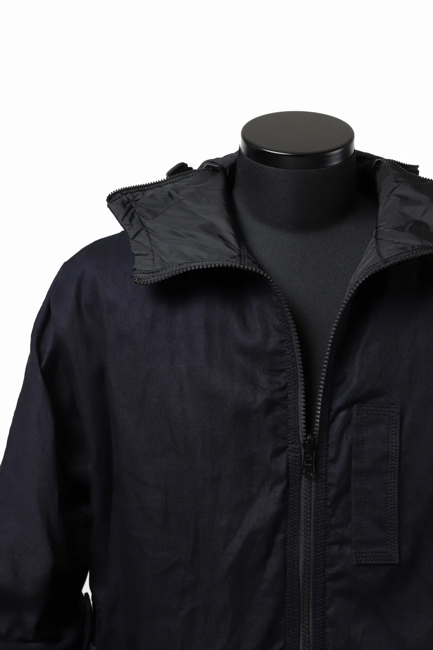 Y's BANG ON! No.117 REVERSIBLE COTTON DENIM & NYLON TWILL HOODED BLOUSON (NAVY) - Image 21