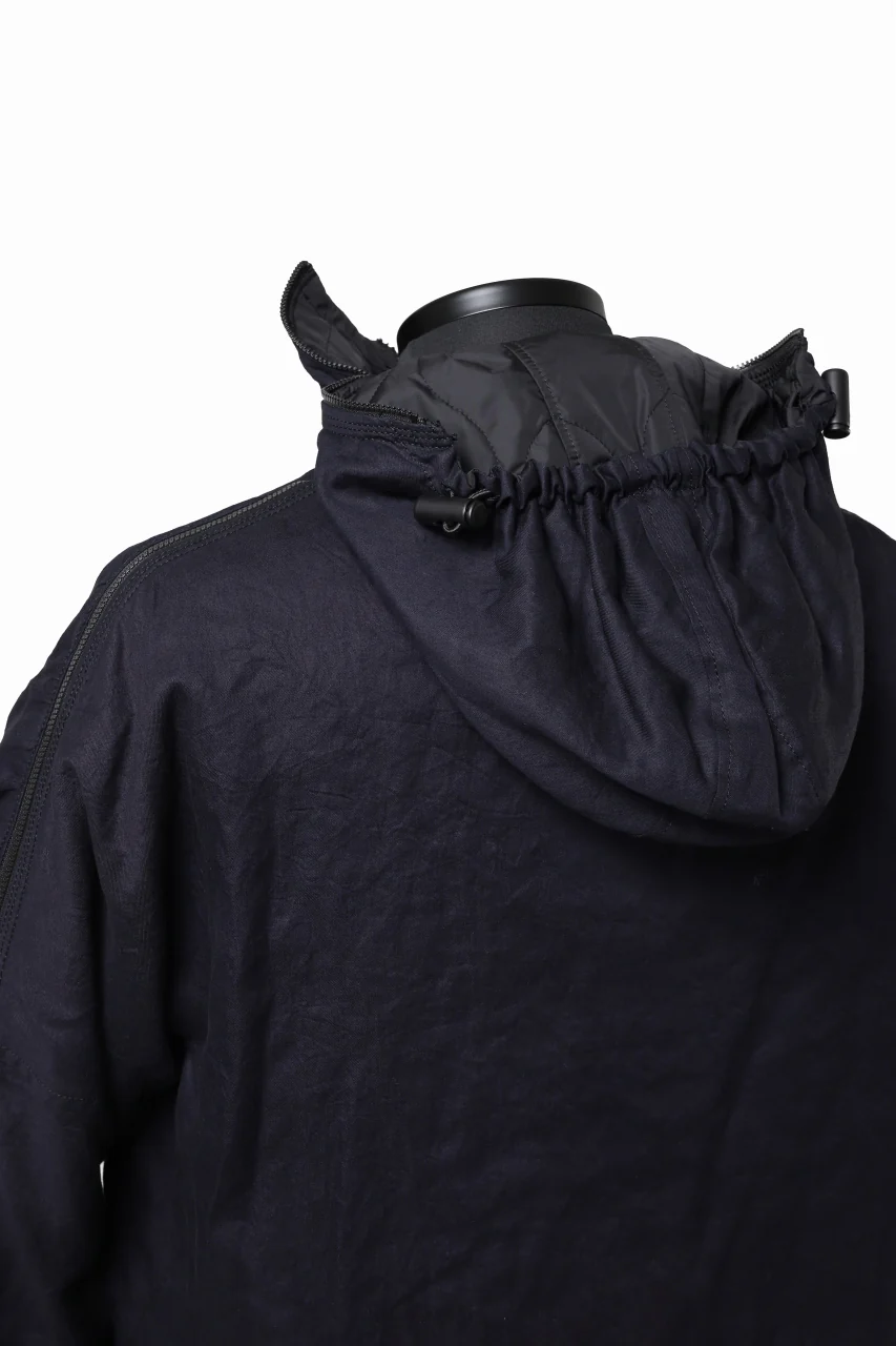Y's BANG ON! No.117 REVERSIBLE COTTON DENIM & NYLON TWILL HOODED BLOUSON (NAVY) - Image 28