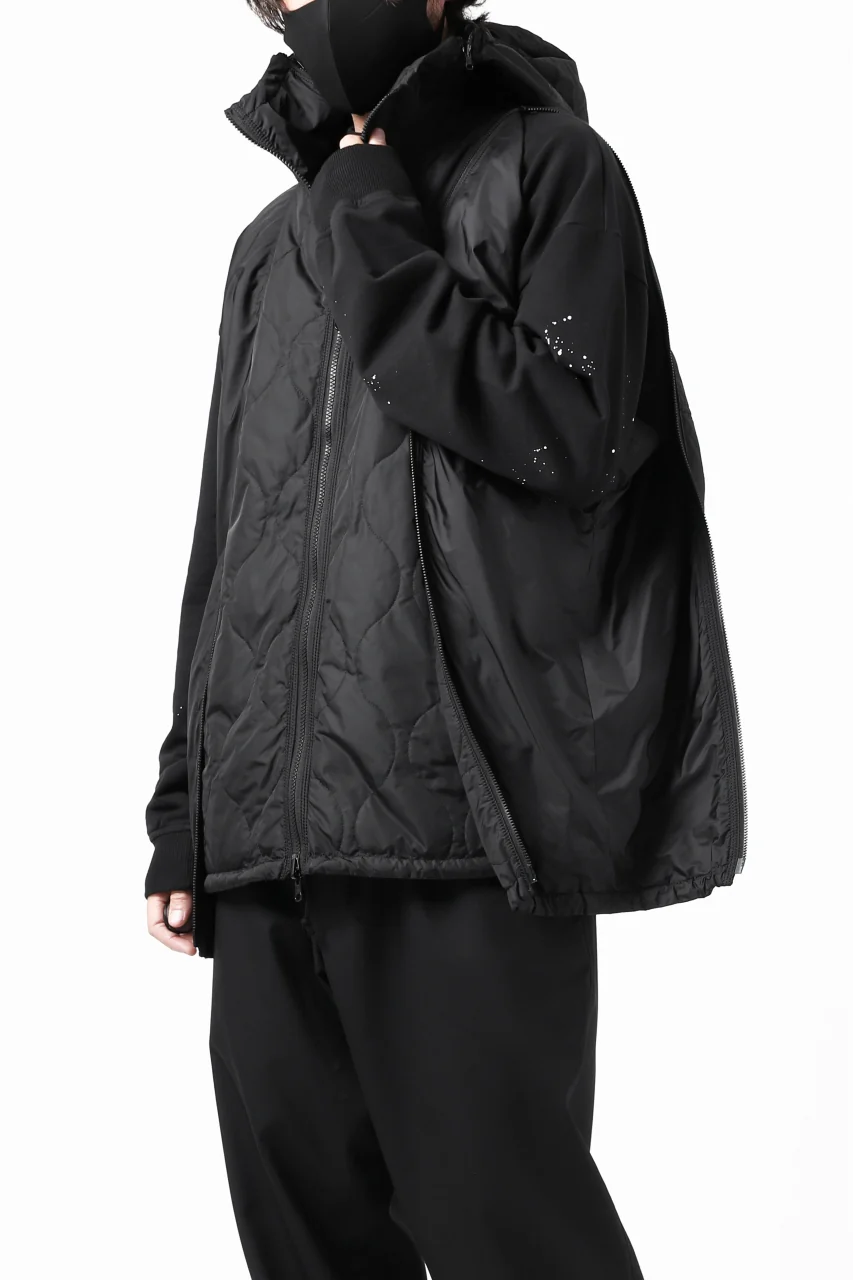 Y's BANG ON! No.117 REVERSIBLE NYLON TWILL HOODED BLOUSON (BLACK) - Image 3