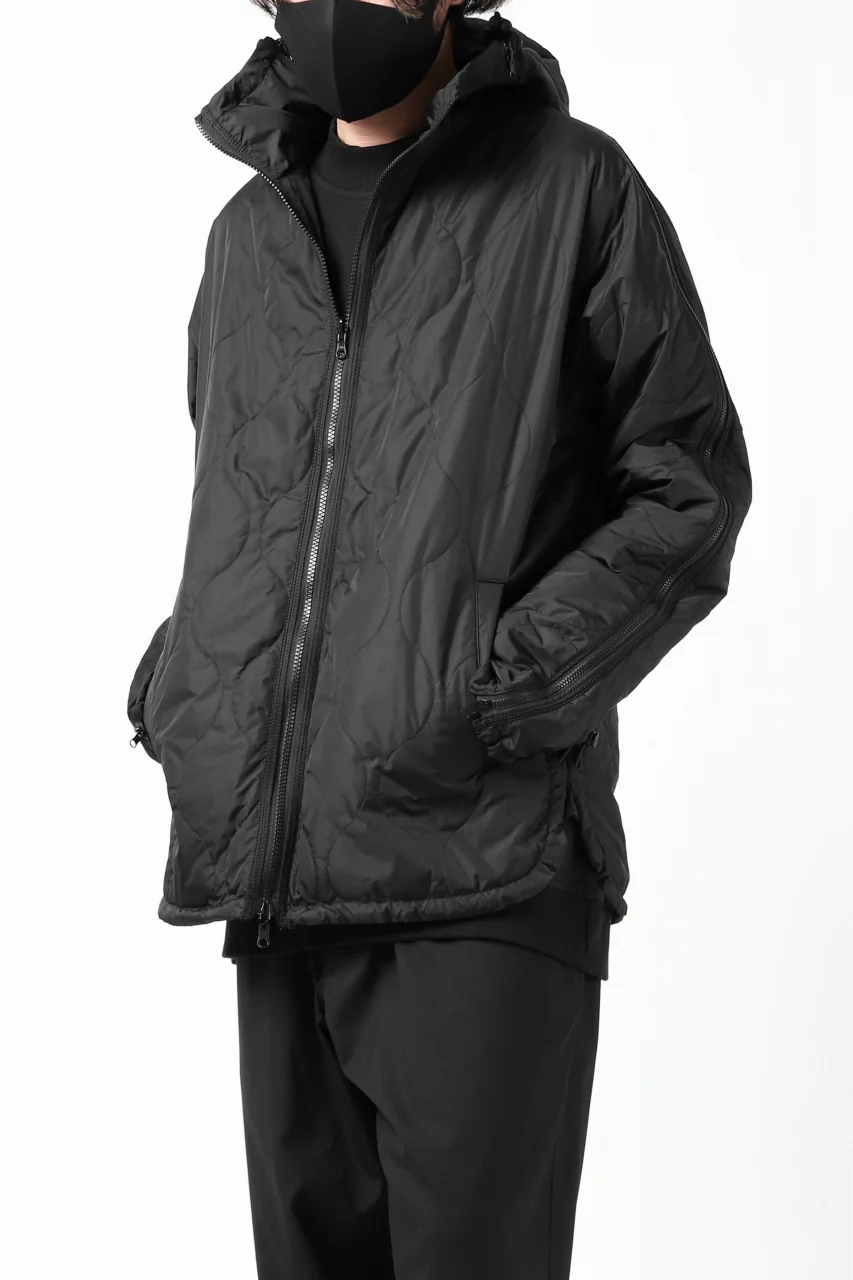 Y's BANG ON! No.117 REVERSIBLE NYLON TWILL HOODED BLOUSON (BLACK) - Image 4