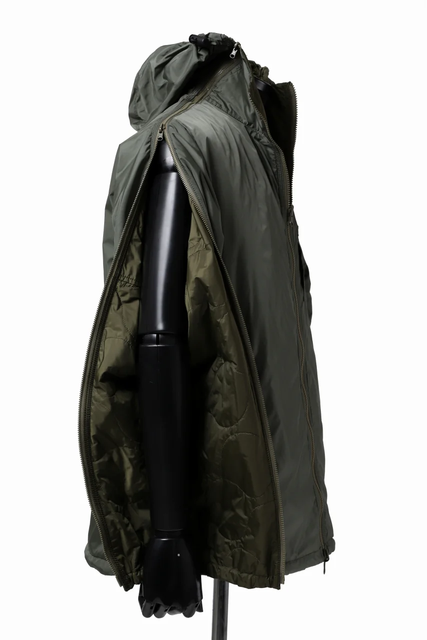 Y's BANG ON! No.117 REVERSIBLE NYLON TWILL HOODED BLOUSON (KHAKI) - Image 20
