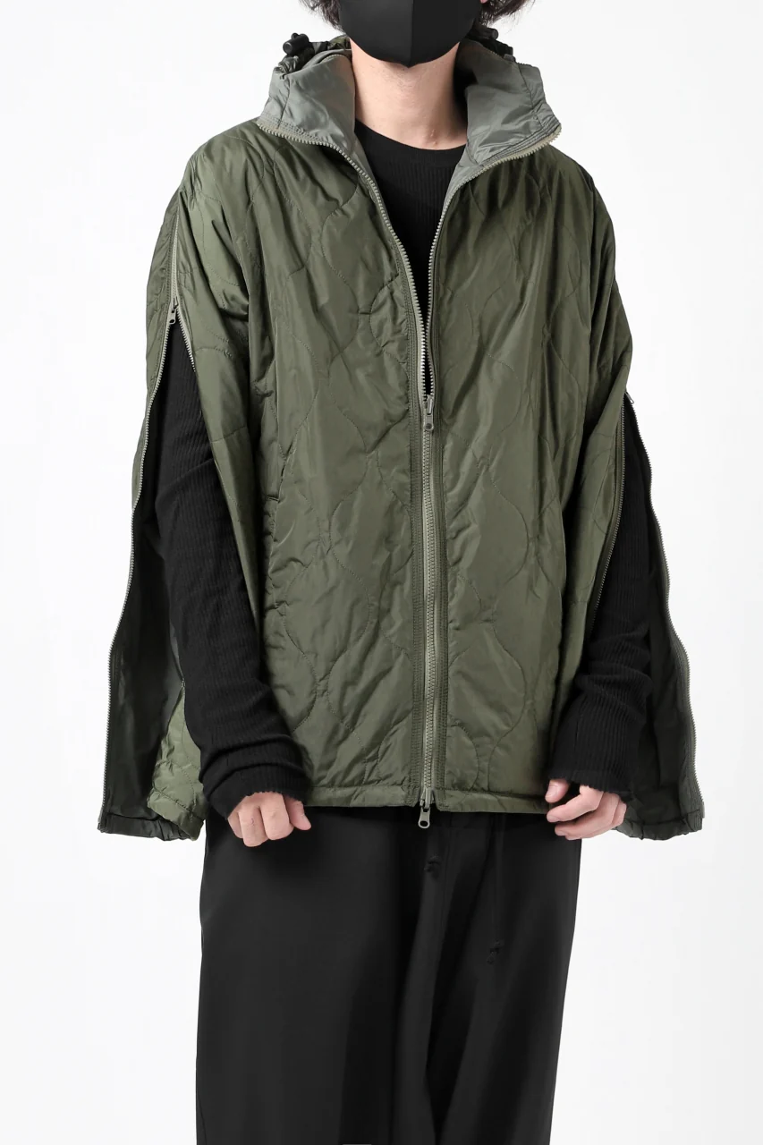 Y's BANG ON! No.117 REVERSIBLE NYLON TWILL HOODED BLOUSON (KHAKI) - Image 3