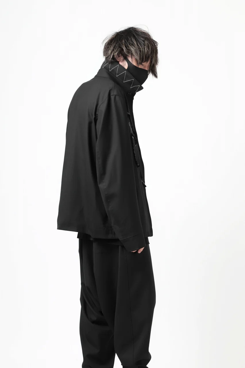Y's BANG ON! No.118 WESTERN STYLE WOOL TROPICAL TOPPER BLOUSON (BLACK) - Image 10