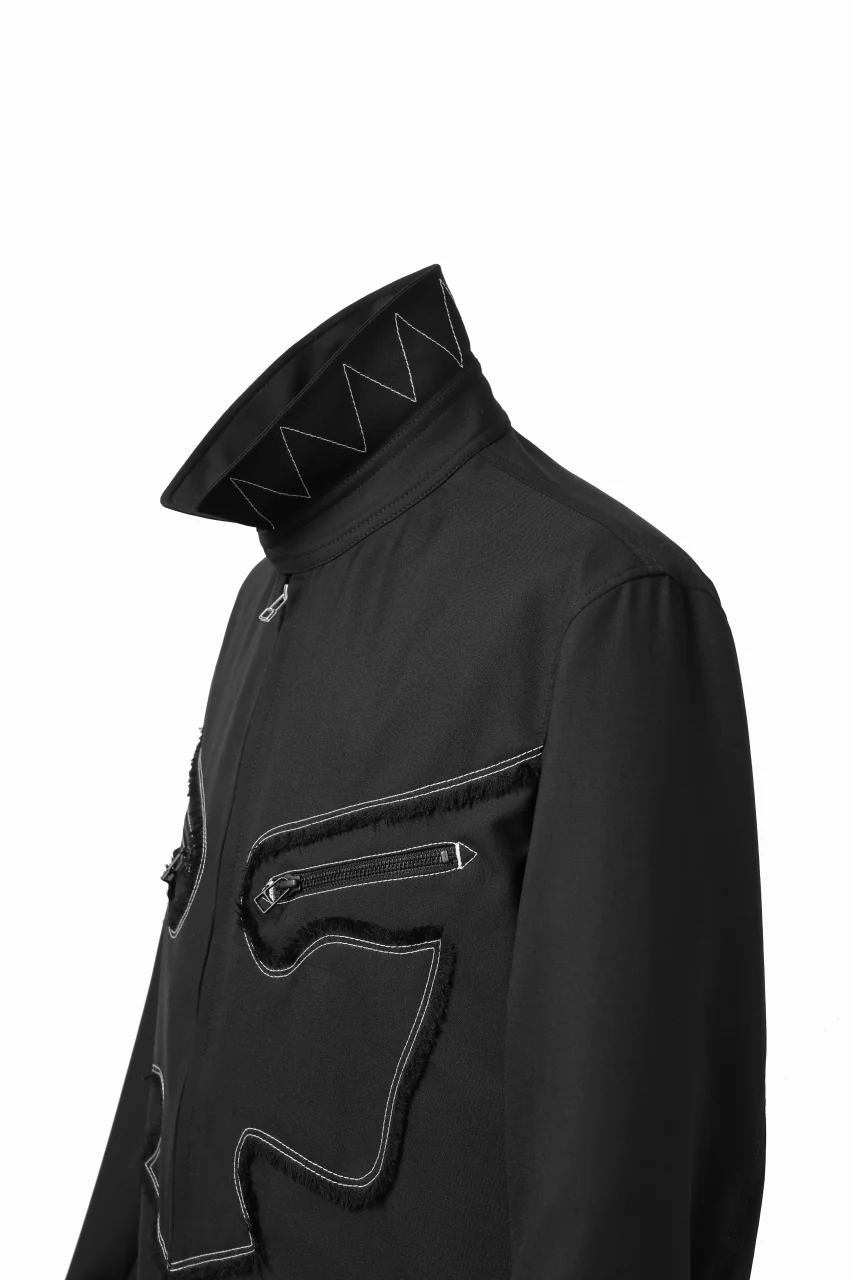 Y's BANG ON! No.118 WESTERN STYLE WOOL TROPICAL TOPPER BLOUSON (BLACK) - Image 19