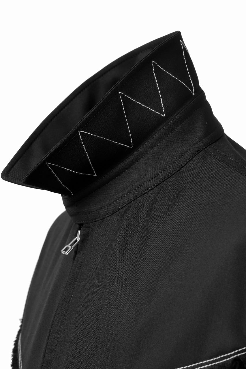 Y's BANG ON! No.118 WESTERN STYLE WOOL TROPICAL TOPPER BLOUSON (BLACK) - Image 20
