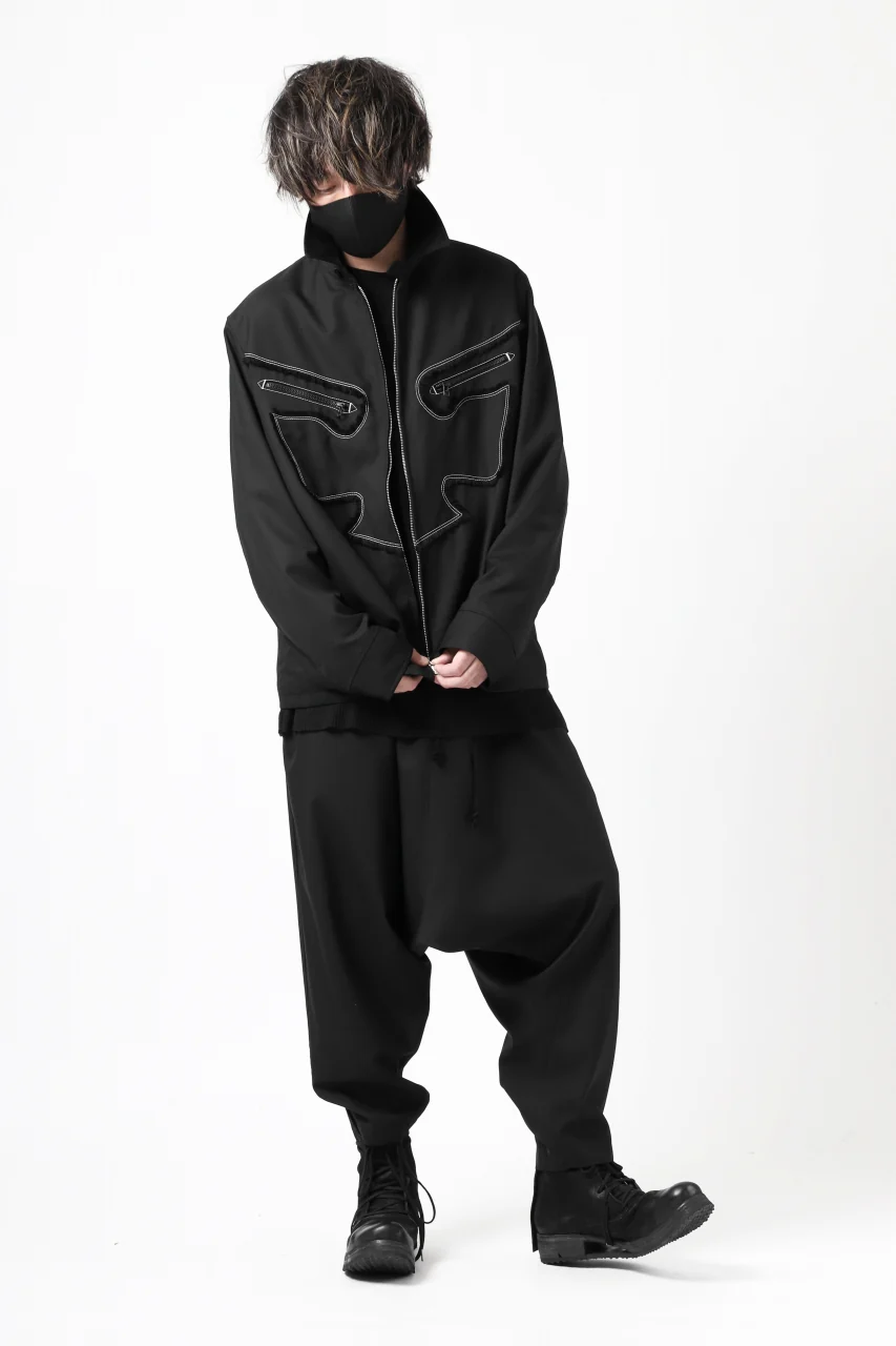 Y's BANG ON! No.118 WESTERN STYLE WOOL TROPICAL TOPPER BLOUSON (BLACK) - Image 31