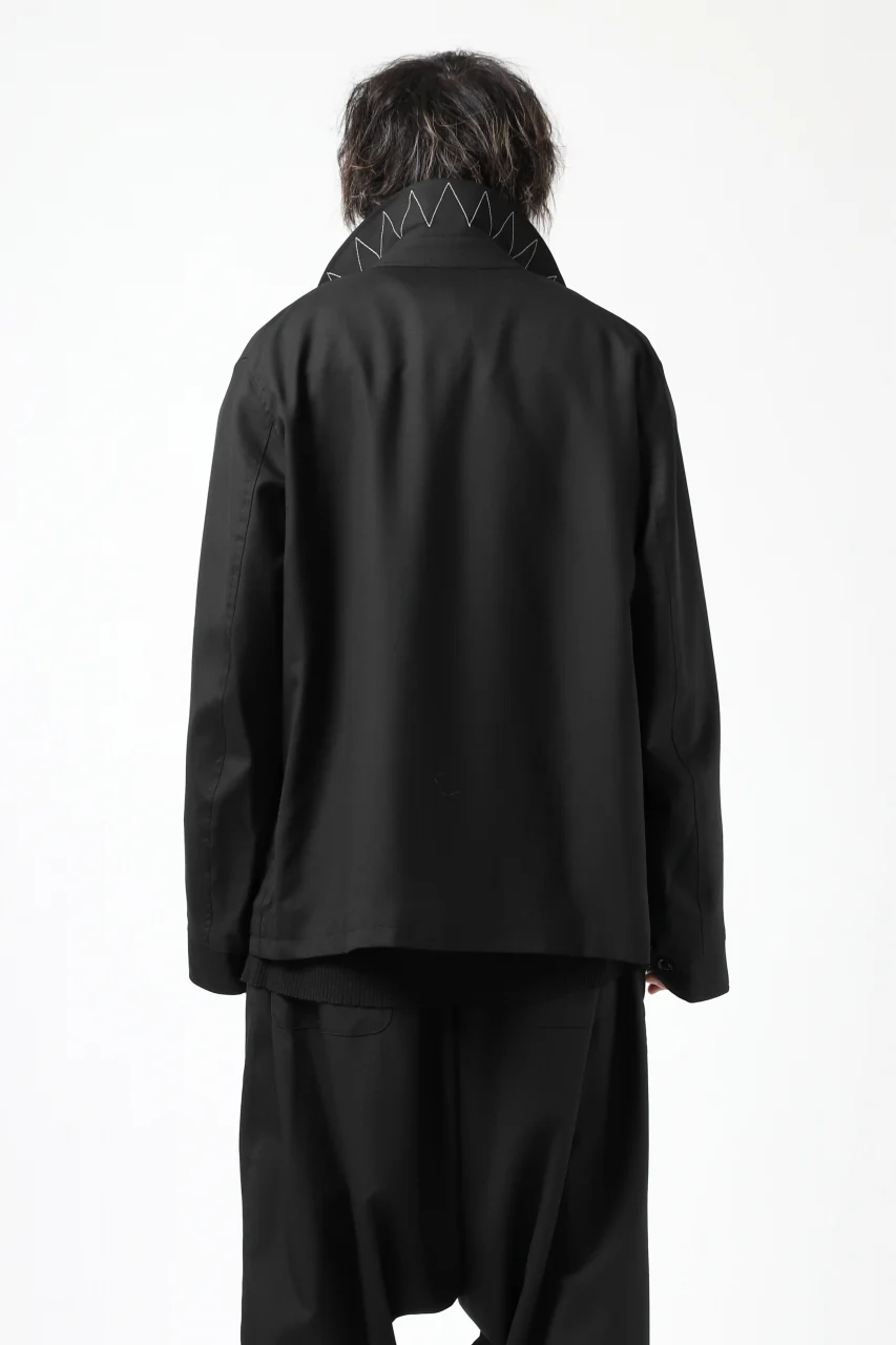 Y's BANG ON! No.118 WESTERN STYLE WOOL TROPICAL TOPPER BLOUSON (BLACK) - Image 8