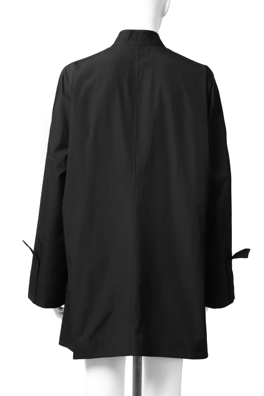 Y's BANG ON! No.120 CUFF ST CHINA SHIRT / AIR-TUMBLED COTTON (BLACK) - Image 11