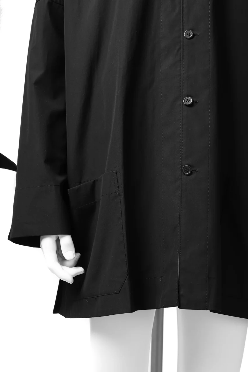 Y's BANG ON! No.120 CUFF ST CHINA SHIRT / AIR-TUMBLED COTTON (BLACK) - Image 14