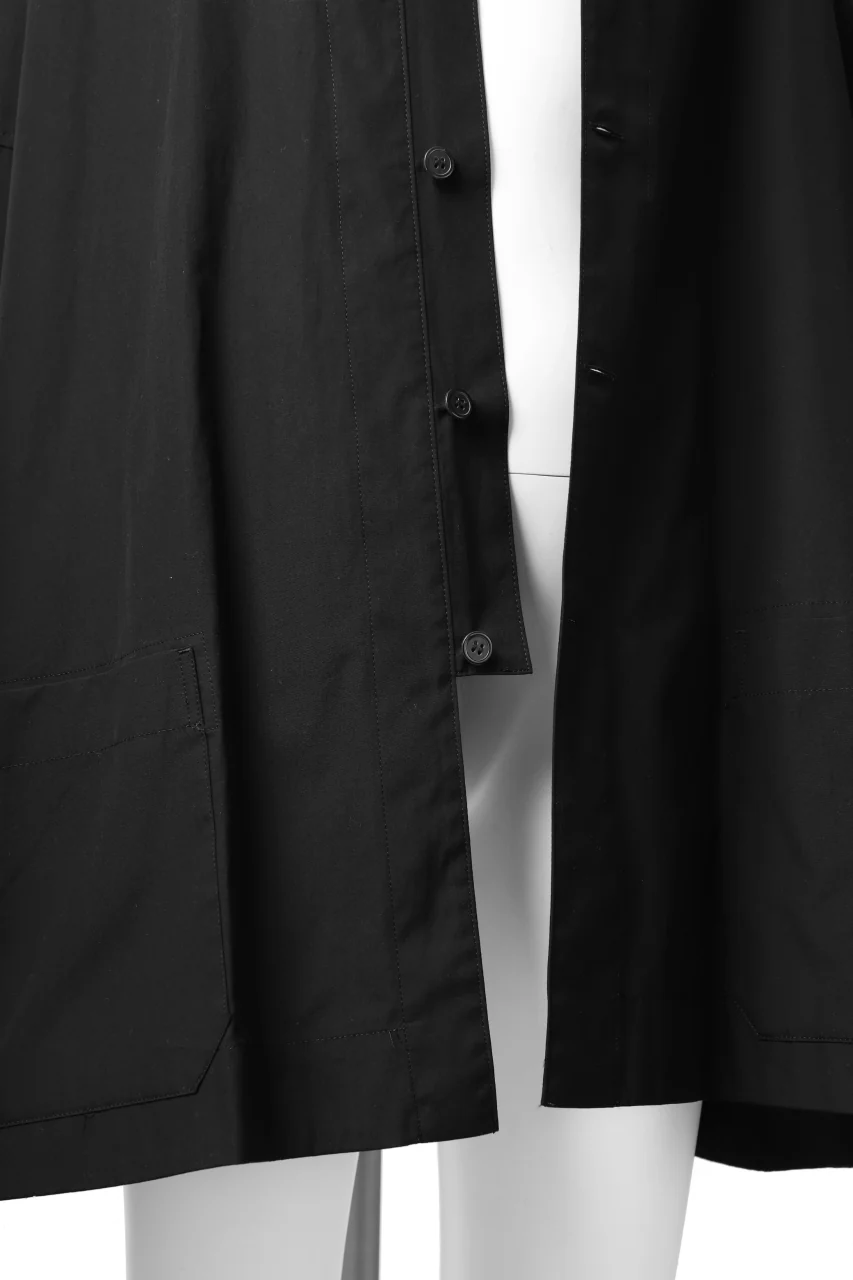 Y's BANG ON! No.120 CUFF ST CHINA SHIRT / AIR-TUMBLED COTTON (BLACK) - Image 17