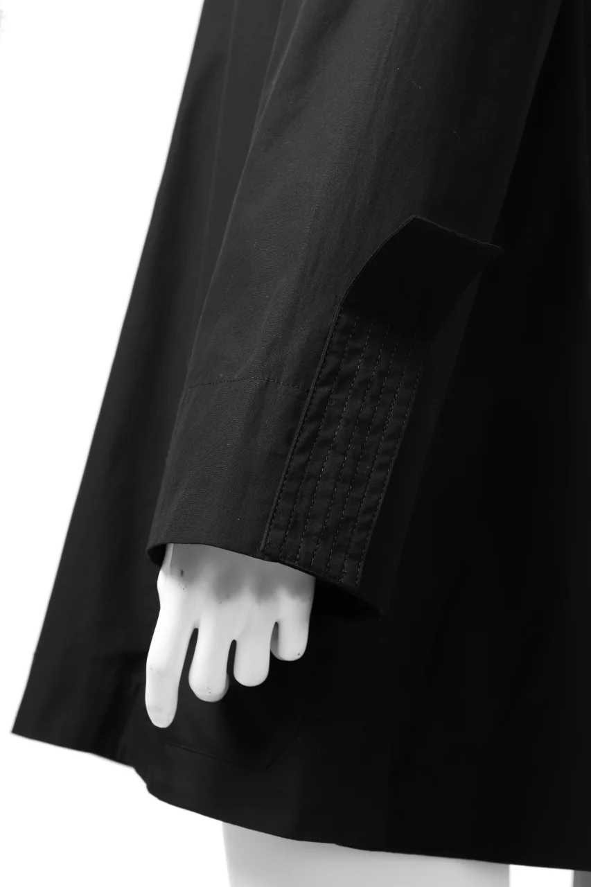 Y's BANG ON! No.120 CUFF ST CHINA SHIRT / AIR-TUMBLED COTTON (BLACK) - Image 20