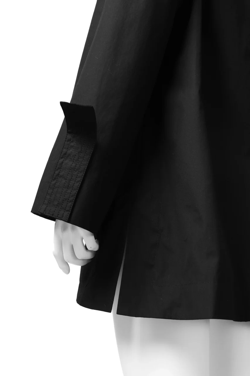 Y's BANG ON! No.120 CUFF ST CHINA SHIRT / AIR-TUMBLED COTTON (BLACK) - Image 21
