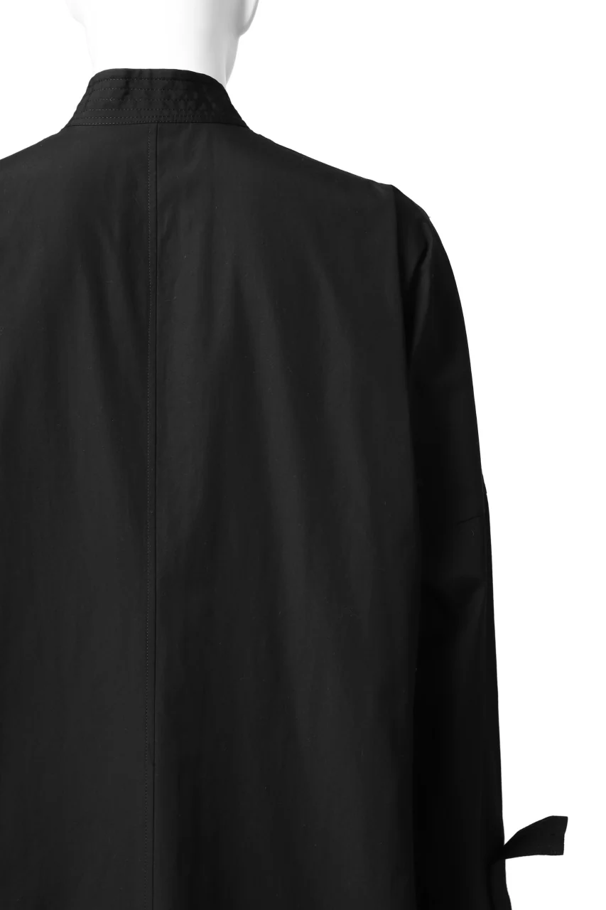 Y's BANG ON! No.120 CUFF ST CHINA SHIRT / AIR-TUMBLED COTTON (BLACK) - Image 22