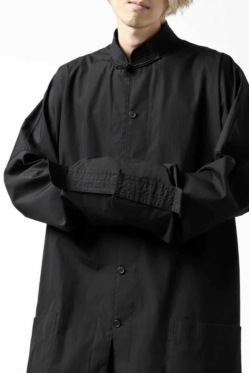 Y's BANG ON! No.120 CUFF ST CHINA SHIRT / AIR-TUMBLED COTTON (BLACK) - Image 28