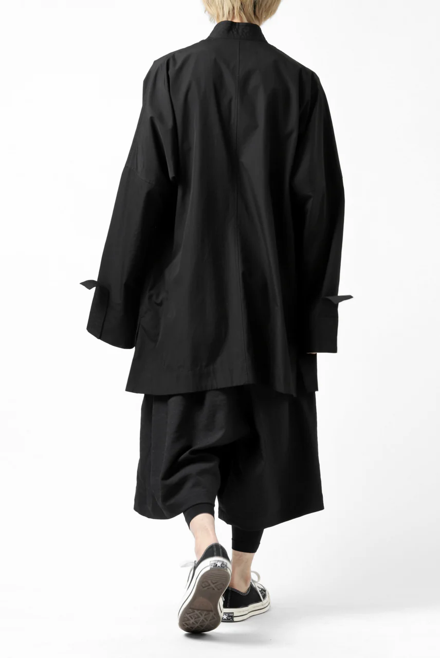 Y's BANG ON! No.120 CUFF ST CHINA SHIRT / AIR-TUMBLED COTTON (BLACK) - Image 31