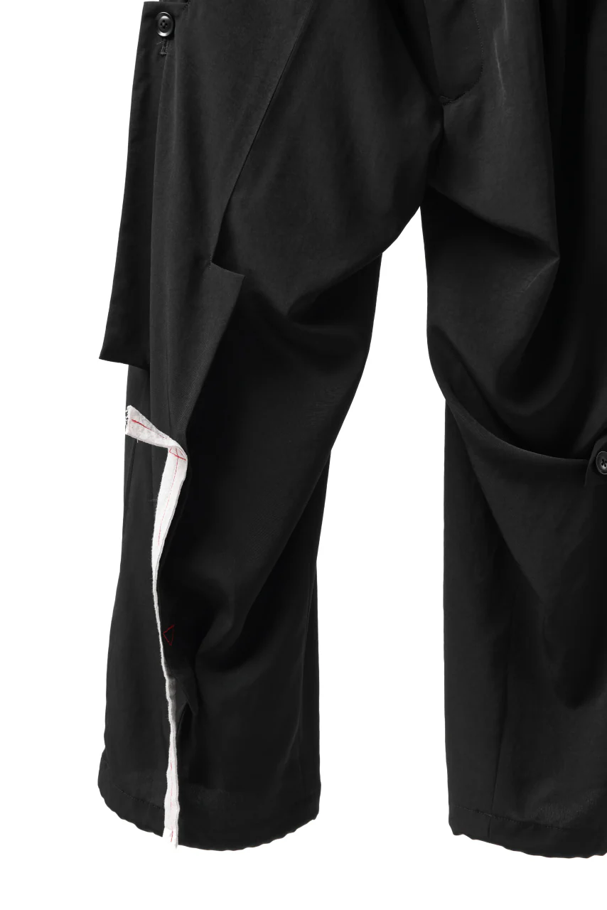 Y's BANG ON! No.125 ANCIENT TRIBE TAPE-STITCH FLUTTER PANTS (BLACK) - Image 13